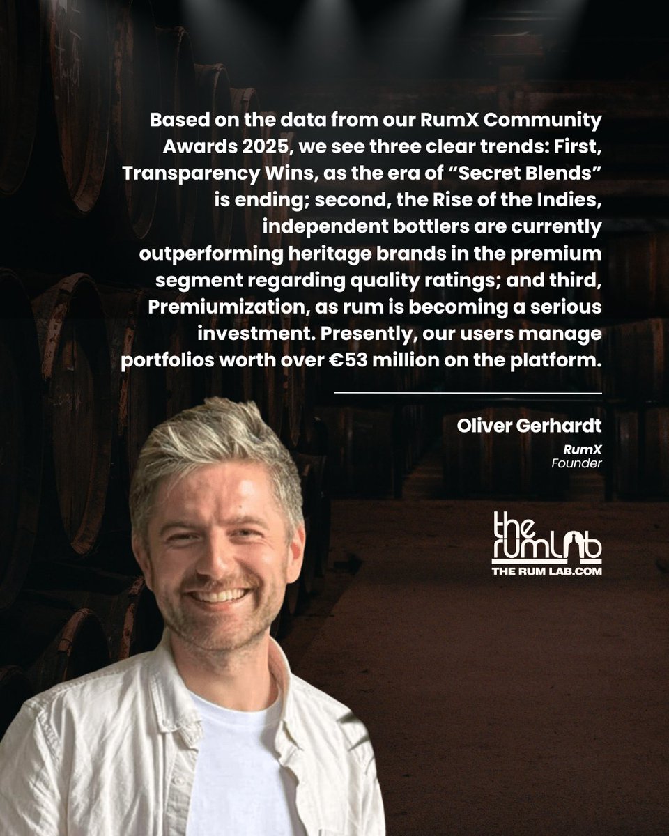 therumlab's tweet image. From Excel sheets to a community of 48k! 🥃💻 Oliver Gerhardt of @rumx_app explains how data is bringing transparency to the rum world. Discover the "Operating System" for rum enthusiasts. 📊✨

Read more: therumlab.com/oliver-gerhard…

#TheRumLab #RumInterviews