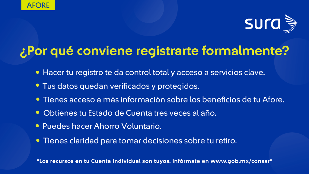 Si no eliges tu Afore o no te registras, tu cuenta puede ser asignada o reasignada 🔄. Hacer tu registro te permite recibir asesoría, Estados de Cuenta y tomar mejores decisiones sobre tu ahorro 💡📄