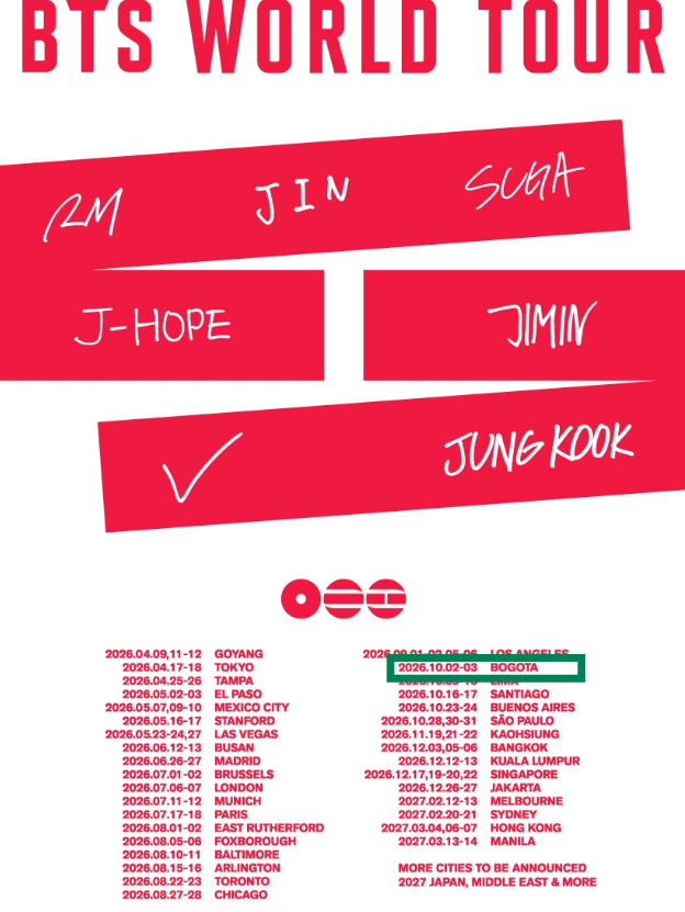 quemaricada21's tweet photo. DIOS MIO VIENEN A COLOMBIA
ALGUIEN QUE ME EXPLIQUE TDO, DONDE MIRO INFORMACION DE PREVENTA, TODO POR FAVOR, SE LOS SUPLICOOOOO

BTS WORLD TOUR IS COMING
BTS COMEBACK IS COMING 
#BTSComeback2026 https://t.co/CHT03cBfb7