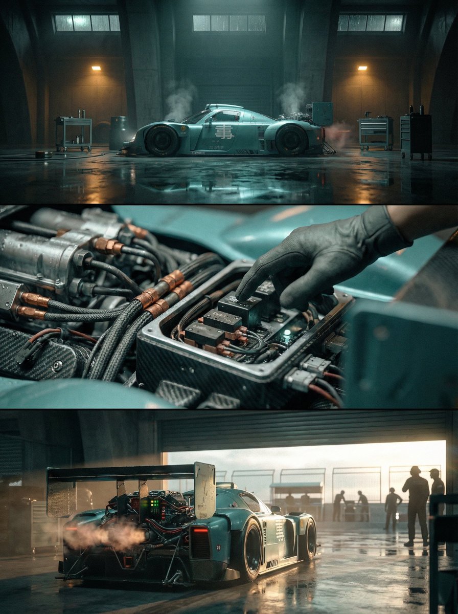 Three-panel storyboard example