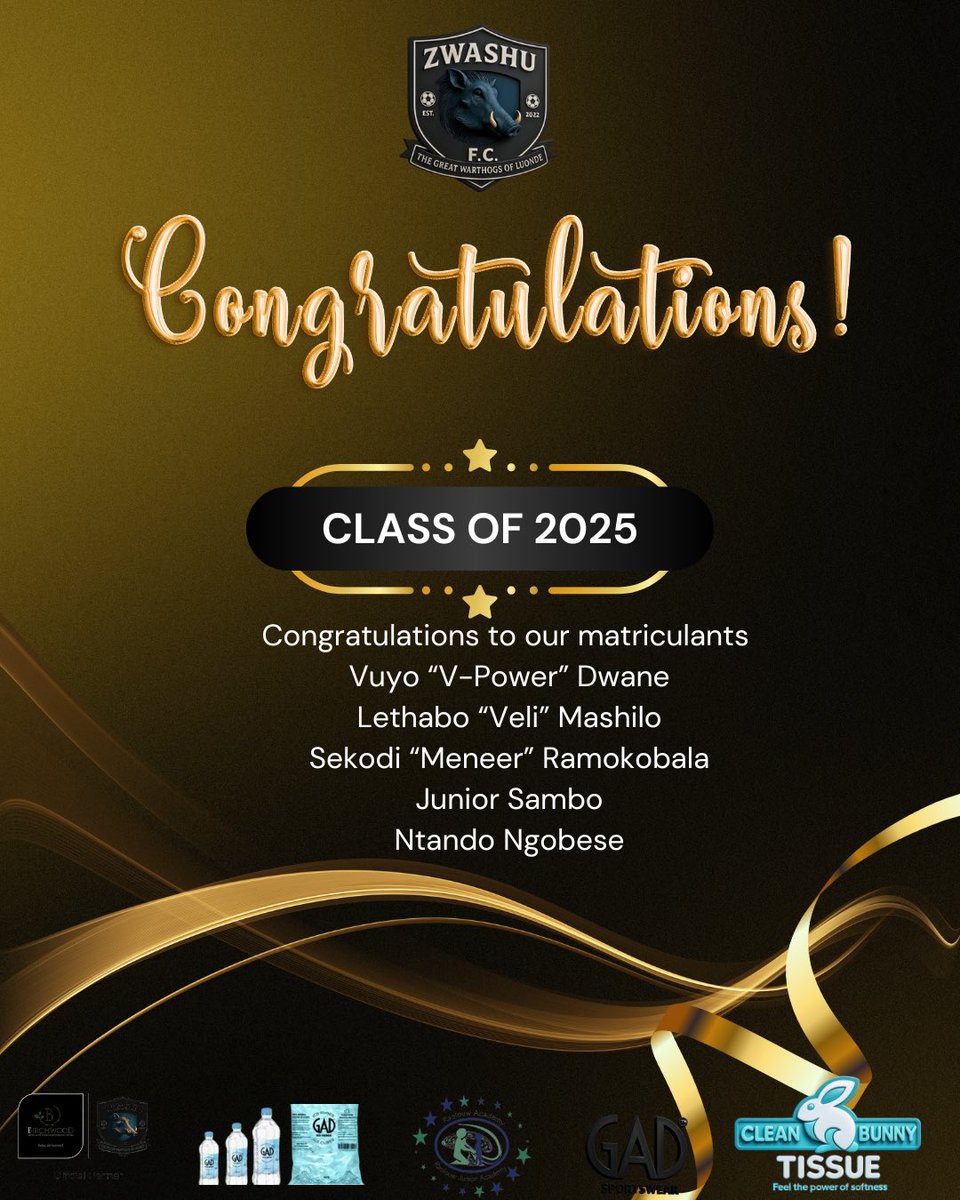 Huge congratulations to the Class of 2025 matric! 🎉🎓 Your dedication and perseverance have truly paid off, and we're so proud of each and every one of you! Balancing schoolwork and extracurricular activities like football is no easy feat, so kudos to you all for making it