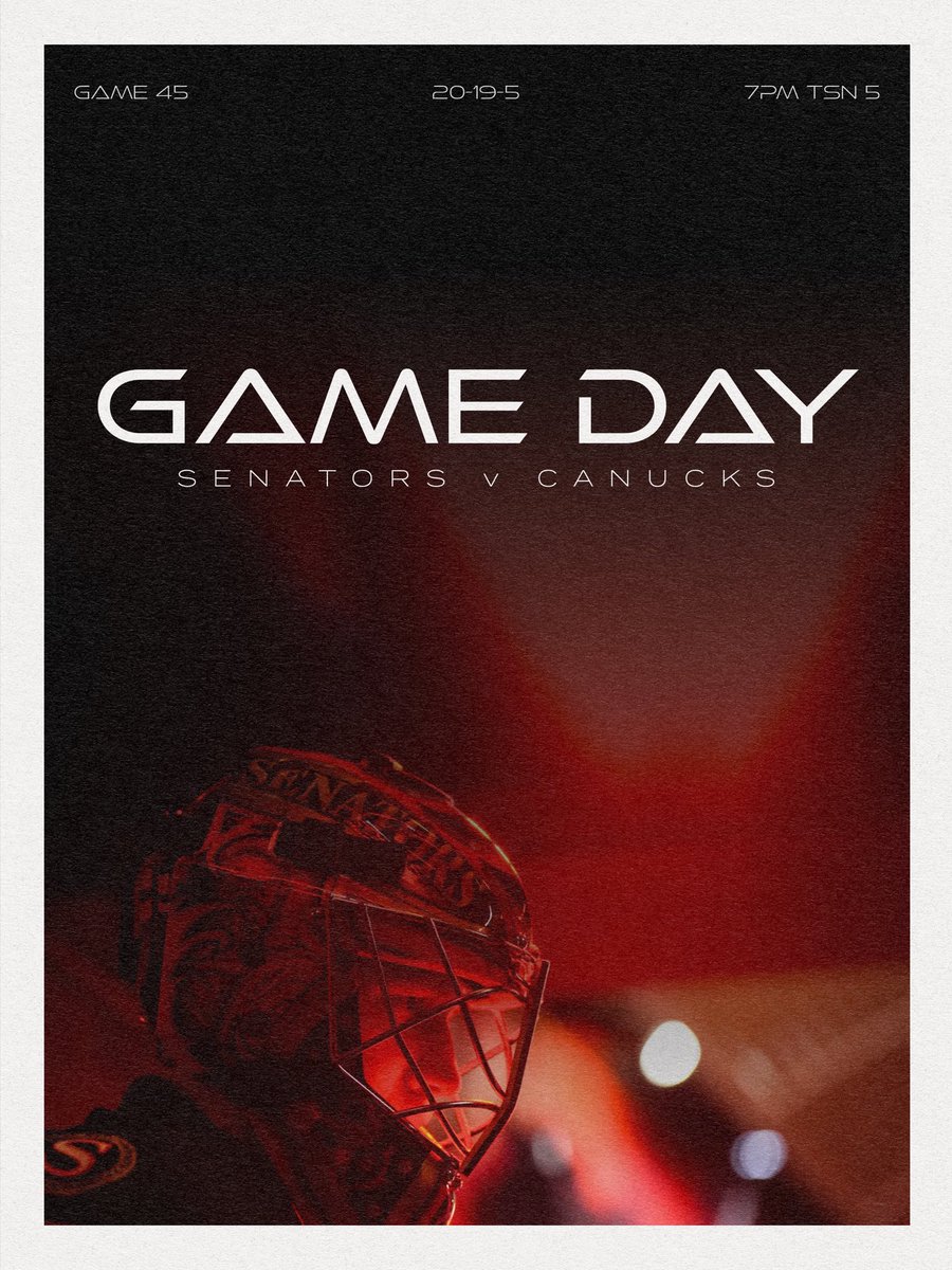 Game Day Poster 45/82 — Senators v Canucks
