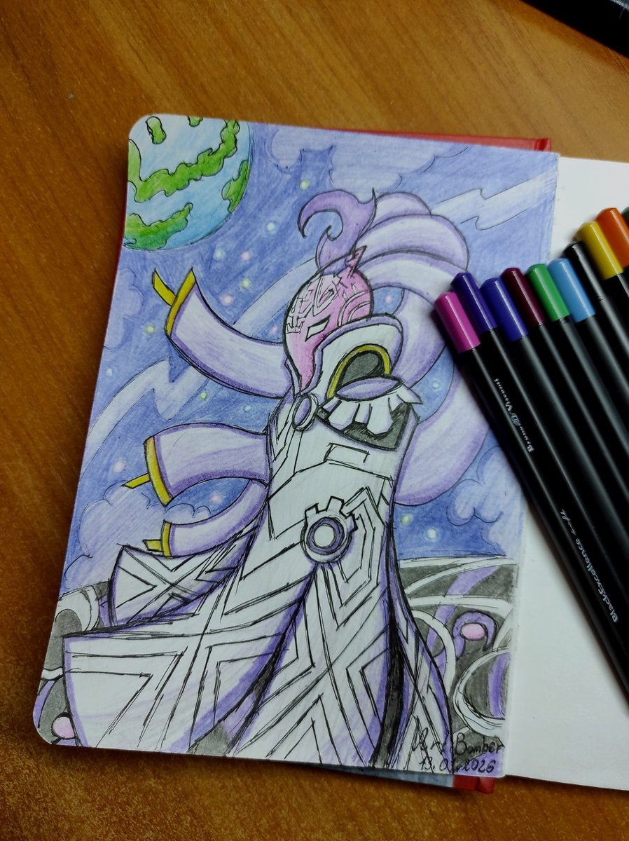 I have a new sketchbook! And on the first page, I decided to draw a Fusell. I'm still experimenting with pencil drawing

#Bomberman #SuperBombermanR #SuperBombermanR2 #Fusell
