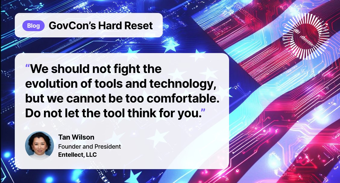 Tan argues that we should welcome better tools while refusing to let them think for us.

The key themes from 2025 reveal what’s keeping GovCon teams sharp, resilient, and ready for what’s next: eu1.hubs.ly/H0qVzy50

#GovCon #GovernmentContracting #AI #ArtificialIntelligence