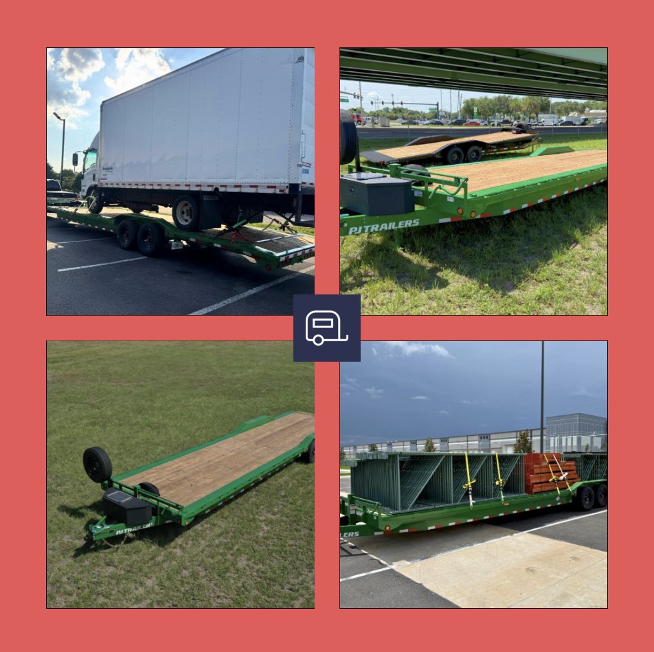 towlostrailers's tweet image. Trailer of the Week 👊
Not your average trailer- the 2026 PJ B8 SuperWide is ready to haul for $180/day. #traileroftheweek #carhauler #towing #trailerrental #superwidetrailer