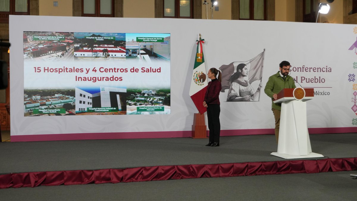 IMSS_Bienestar's tweet photo. 🚨 En #IMSSBienestar cerramos 2025 con resultados en salud: más de 51 millones de consultas, 6 millones de especialidad, 500 mil partos y 250 trasplantes, todos 100% gratuitos.

🏥 En 2025 se inauguraron 15 hospitales y 4 centros de salud, hoy en operación, que acercan atención materna, pediátrica, mental y comunitaria a regiones históricamente desatendidas.

📍 Y para arrancar el 2026, nuestro Director General @alexsvarch anunció, en la #MañaneraDelPueblo,que en el primer trimestre del año inauguraremos cuatro hospitales de especialidades en CDMX, Yucatán, Tamaulipas y Morelos. 

#ServiciosPúblicosDeSalud