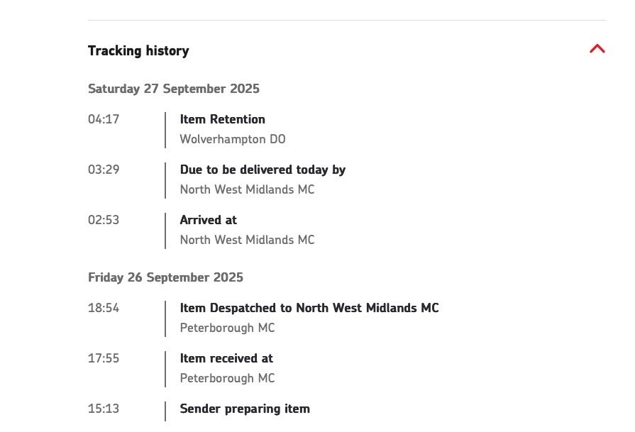 Hey <a href="/RoyalMail/">Royal Mail</a> can you explain why letters are not getting delivered to HMRC? I’ve got two waiting. One is 3 months old…