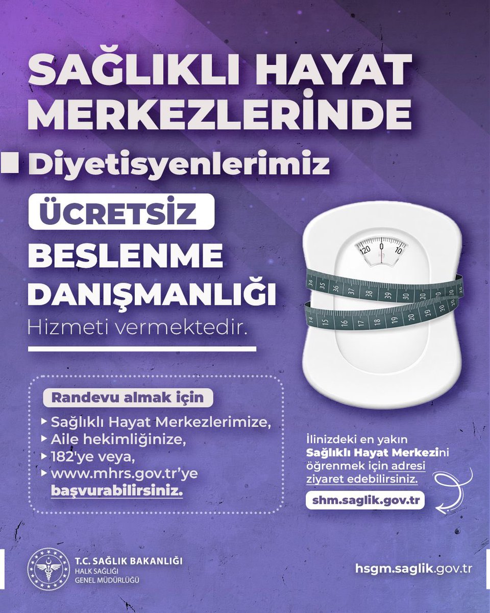 Aile hekimleri gerekli gördüklerinde hastalarını yönlendirirler ve veya sevk ederler... 
Her yeni uygulamada vatandaşa "Aile hekiminize randevu almak için başvurun" söyleminden vazgeçilmelidir. 
Aile hekimleri randevu alma memuru yerine konmamalıdır. 
Diyetisyen için 182 den MHRS
