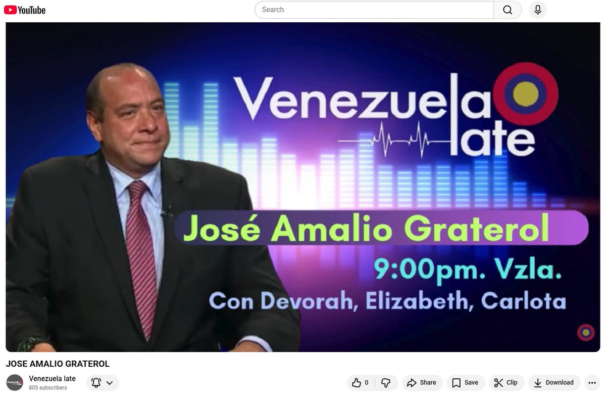 🎧📺🎙️ Aquí les dejamos el programa de <a href="/VLate2025/">VenezuelaLate2025</a> con <a href="/JoseAGraterol/">José AMALIO Graterol</a> Abogado y Secretario Político de <a href="/VenteVenezuela/">Vente Venezuela</a> en EE.UU. 🇺🇸 <a href="/vente_mundo/">Vente Mundo</a> 😀 Dale play y compártelo: youtu.be/FsewEN6_MEM?si…
