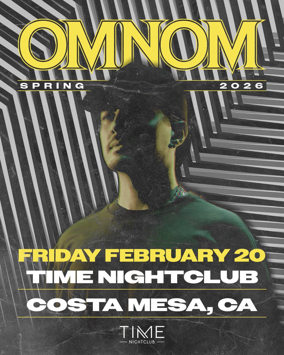 timenightcluboc's tweet image. Prepare to lose control with @imOMNOM on Friday, 2/20! Dance to hypnotic tech house hits like "All Day, All Night" and "Coming Up (It's Dare)" 🔊

Tickets on sale Friday at 10AM PT.