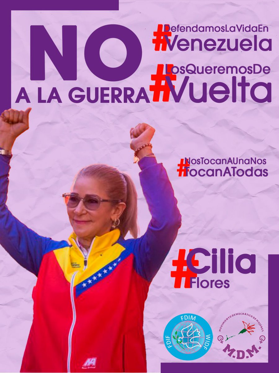 Criminalizar a las mujeres por su compromiso político es una forma + de violencia machista. 
Hoy denunciamos la campaña de odio y persecución contra #CiliaFlores,utilizada como arma política contra Venezuela
La solidaridad feminista es internacionalista y no entiende de fronteras