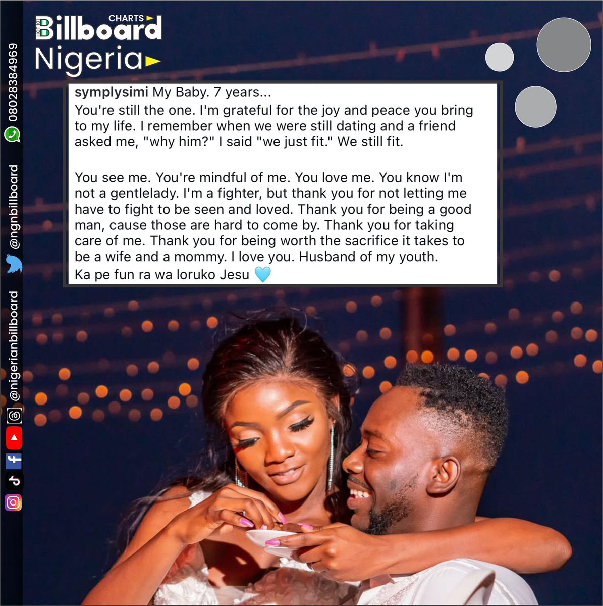 📍Adekunle Gold and Simi celebrate their 7th marriage anniversary.
.
.
Davido | Ruger | Lagos | Ishowspeed | Ethiopia | Sacked | Oral B | Soap | Habeeb Okikiola | Mikel Arteta
