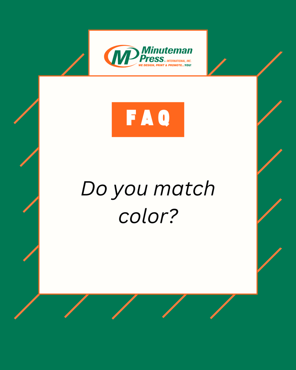 MMPressLou's tweet image. Yes, we can match your colors! 🎨 All you need to do is provide your Pantone number, and our team will make sure your project is as close to your brand colors as possible.

Have a project in mind? Get in touch with us today!

#ColorMatching #PrintingExperts #MinutemanPress #MMP