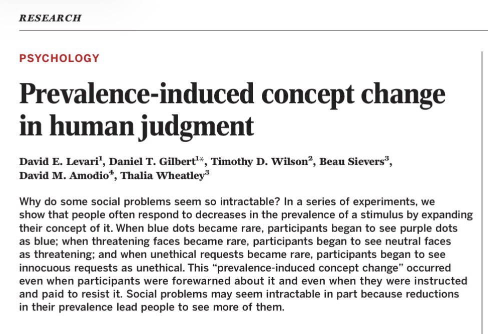 anasofiareall's tweet image. Uma das razões pelas quais os seres humanos têm tanta dificuldade em sentirem-se “felizes” é um fenômeno chamado “mudança de conceito induzida pela prevalência”.

À medida que a vida melhora e as experiências negativas diminuem, o cérebro passa a interpretar situações menos…