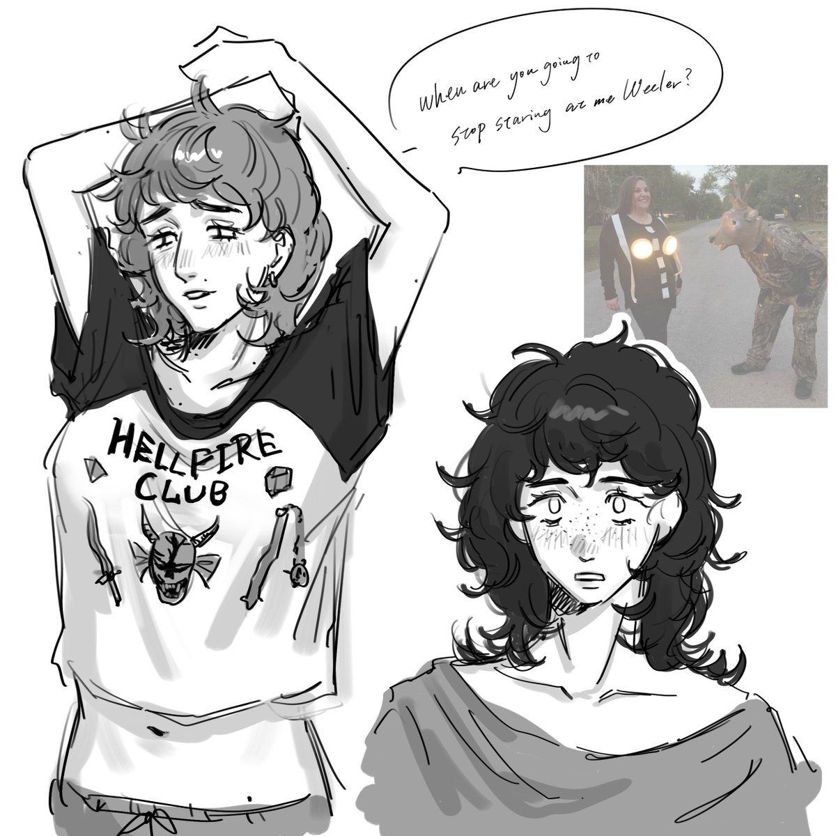 wattutrn's tweet image. Deer in headlights 
#byler #lesbyler