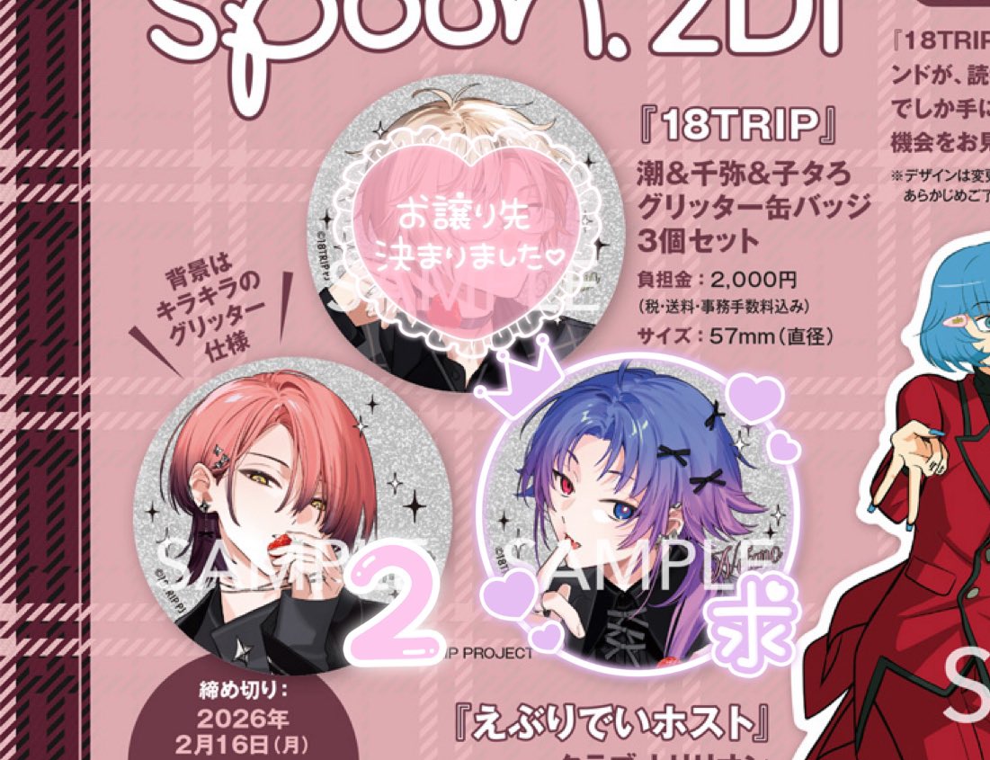 18TRIP エイトリ spoon.2Di 缶バッジセット 15個セット 18TRIP エイトリ spoon.2Di 缶バッジセット 15個セット 2025年最新