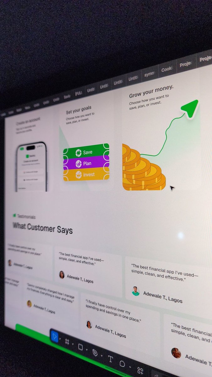 Landing page work in progress✨️
Would share the full work later.