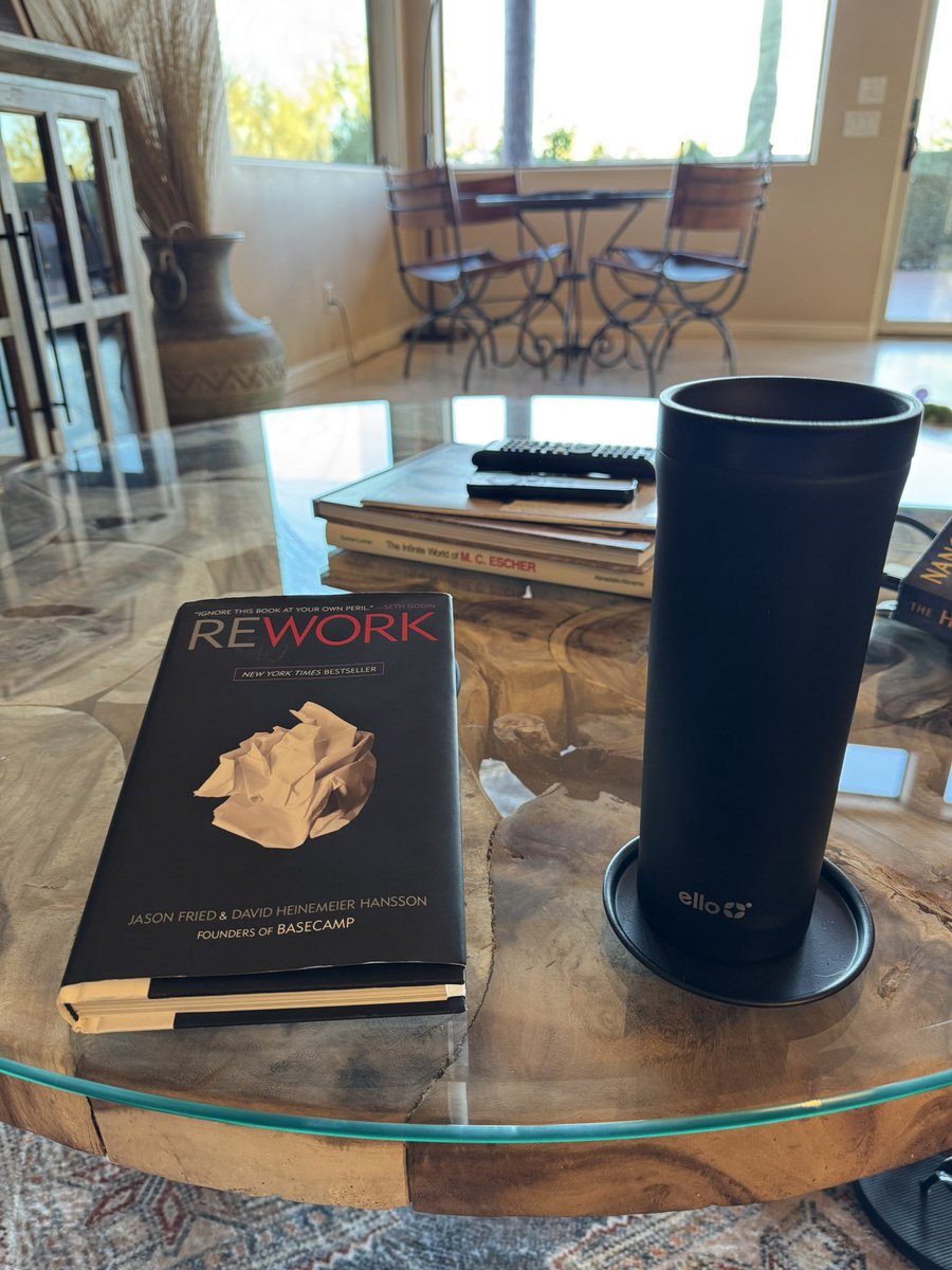 BillHeyman's tweet photo. “Rework” – Jason Fried & @dhh (2010)
Timeless bits of business wisdom that cut through the corporate crap that still permeates the world today.
#CoffeeReads https://t.co/jBIyVyde2j