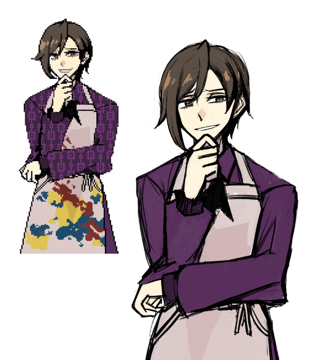 sometimes my sprite sketches dont always translate to pixel well. theres supposed to be a begging quality to her expression here