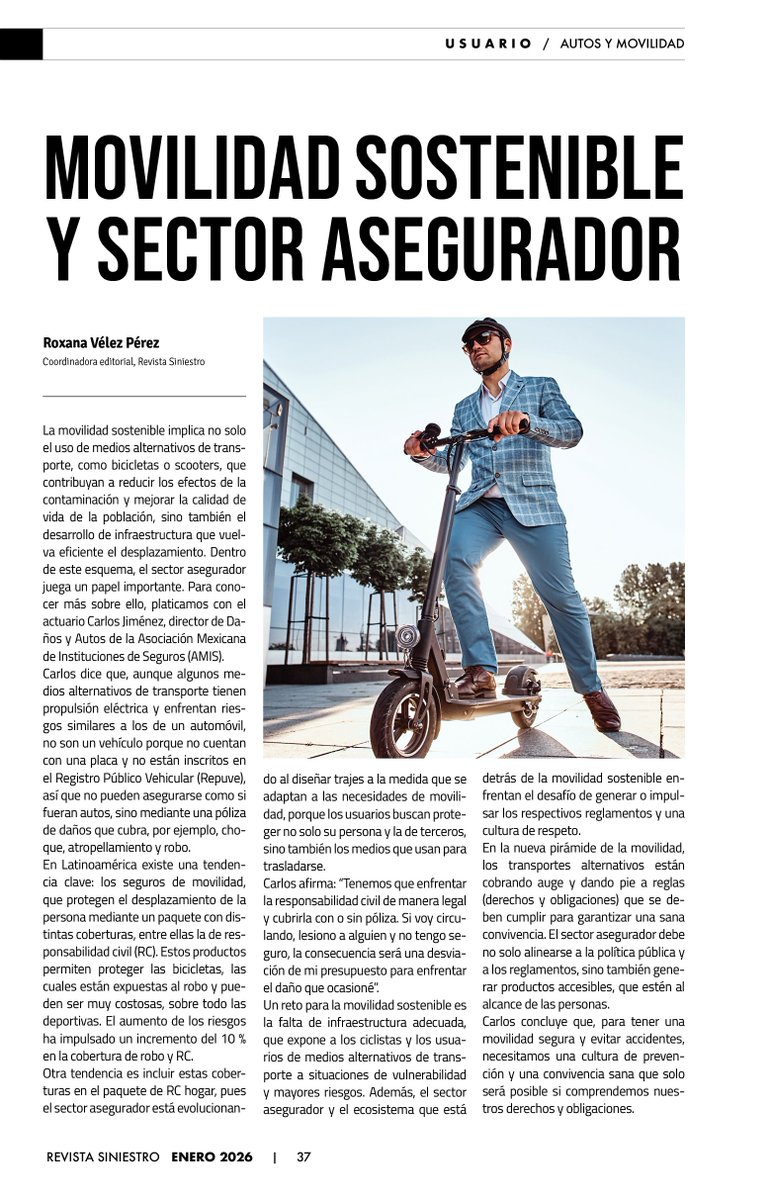 Carlos Jiménez nos habla del uso de transportes alternativos en la nueva pirámide de la movilidad y cómo el sector asegurador puede contribuir a crear una movilidad segura.
🔗tinyurl.com/mw6cbndw