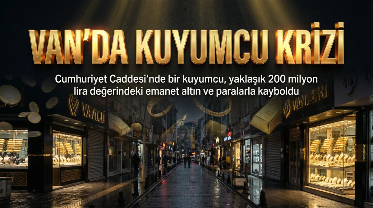 Van’ın en işlek noktalarından Cumhuriyet Caddesi’nde faaliyet gösteren bir kuyumcunun, iddiaya göre yaklaşık 200 milyon lira değerindeki emanet altın ve paralarla ortadan kaybolması büyük yankı uyandırdı. haberimvan.com.tr/asayis/vanda-k…