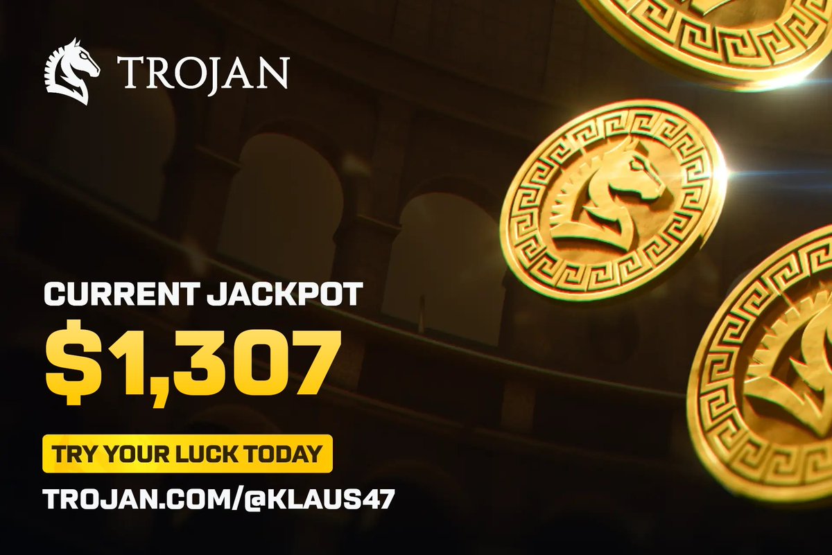 5000+ SOL IN
GIVEAWAYS.
30 LUCKY WINNERS EVERYDAY!
Share the Current Jackpot to be entered into the
giveaway. Winners drawn daily at 7:00 AM and prizes
are automatically sent to your Trojan Wallet.