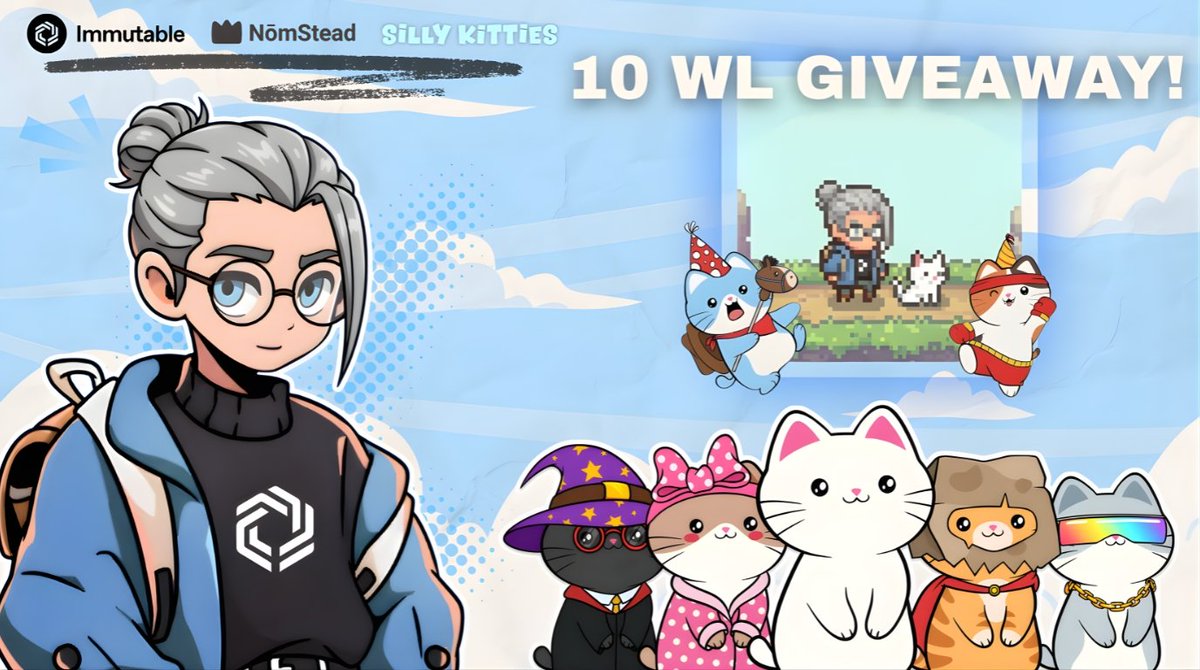 neptune_w3b's tweet photo. 🎉 HAPPY NEW YEAR FAMM! 🎉
Kicking off 2026 with a FREEMINT WL GIVEAWAY 🐾

@NomSteadGame first ever Companion drops Jan 15! meet Skitty from @SillyKittiesCo 🐱

🎁 FLASH GIVEAWAY (10 WL | FREEMINT)
To enter:
✅ Like & RT
✅ Follow @neptune_w3b, @NomSteadGame, and @SillyKittiesCo
✅ Drop your IMX address
✅ Tag your SillyNomStead frens
⏰ Ends 10 AM UTC tomorrow

With Companions, you can:
✨ Collect unique allies
🌍 Explore the world together
🧭 Send them on expeditions for items & resources
🙀 Enjoy endless in-game utility

➾ NomStead is a cozy farming MMORPG built on @Immutable, all about exploration, progression, and on-chain gameplay.

➾ Silly Kitties is a Web3 IP backed by @Ronin_Network, focused on casual games, collectibles, and animated content for cat lovers.

No Immutable Passport? Check the first comment 

Good luck and see you in NomStead 🌍🐾