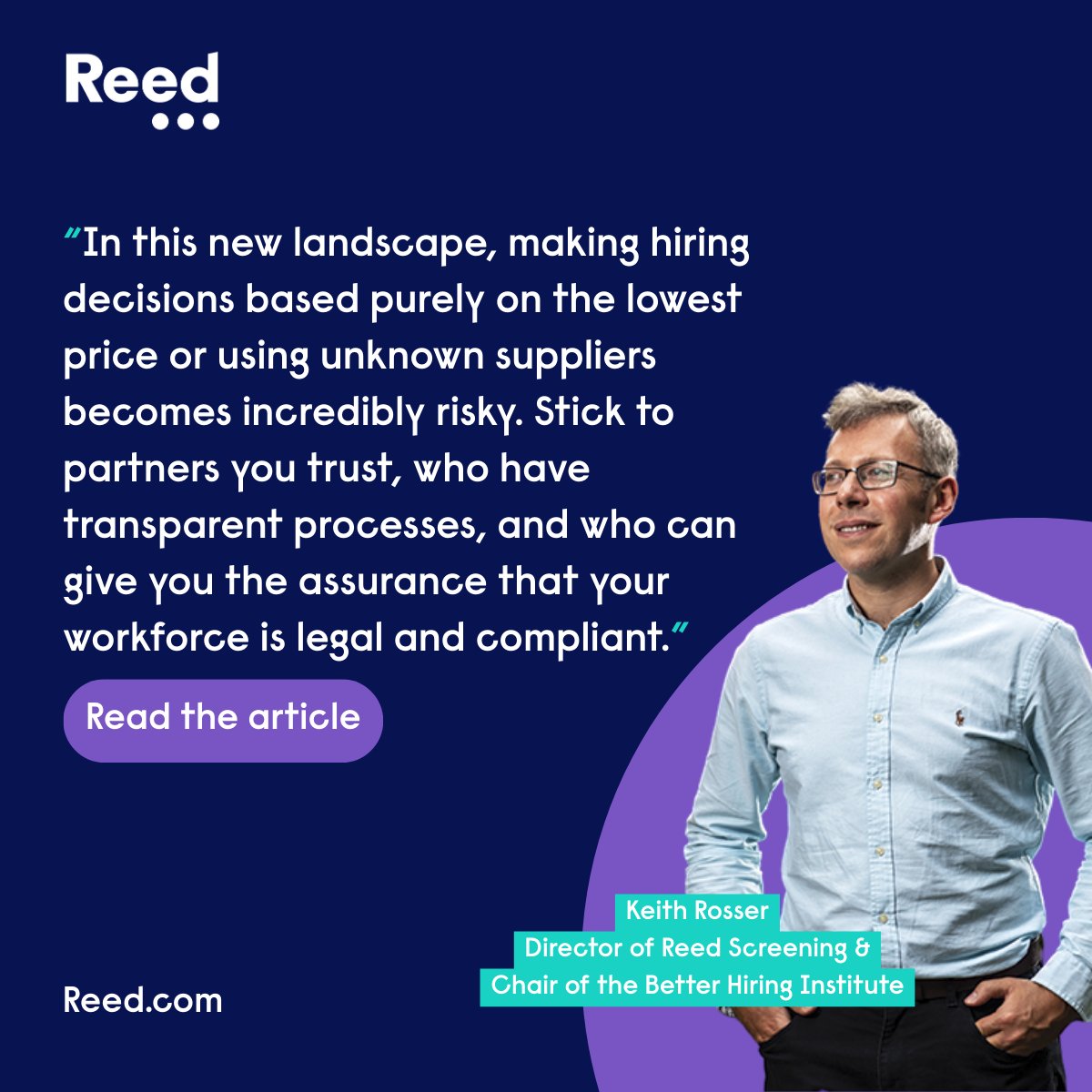reedglobal's tweet image. The UK government is expanding rules under the Border Security Act to tackle illegal working.

Keith Rosser, Director of Reed Screening and Chair of the Better Hiring Institute, explains the implications for businesses: bit.ly/45Q4jpg

#RightToWork #HRCompliance