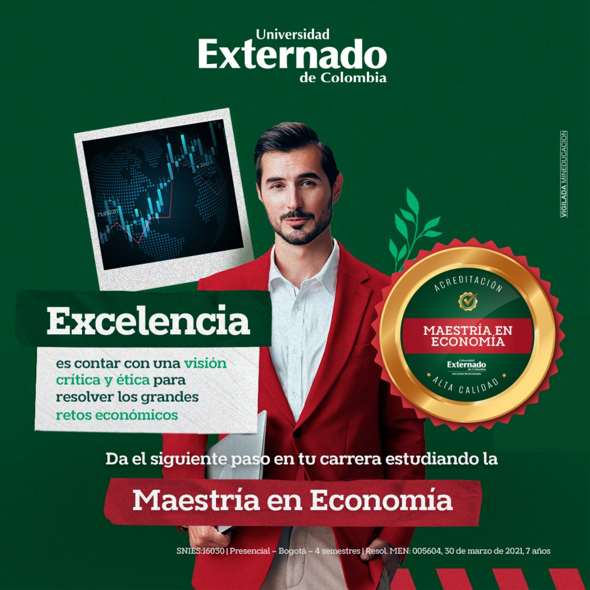 Sé parte de la nueva generación que convierte el análisis económico en decisiones que transforman realidades y estudia la Maestría en Economía. 🎓 

📅 Inicio de clases: 26 de enero de 2026
🥇 Programa con acreditación de Alta Calidad 
📚 Más de 15 años de trayectoria académica