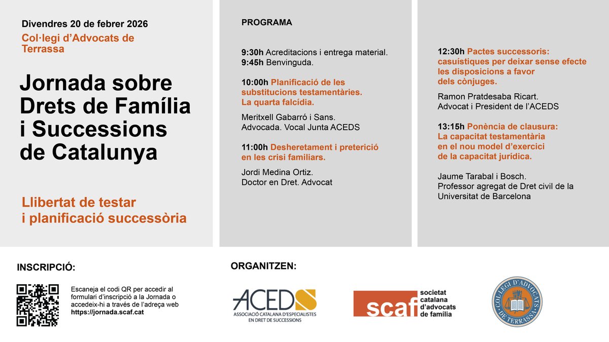 SCAF. Societat Catalana d'Advocats de Família tweet media