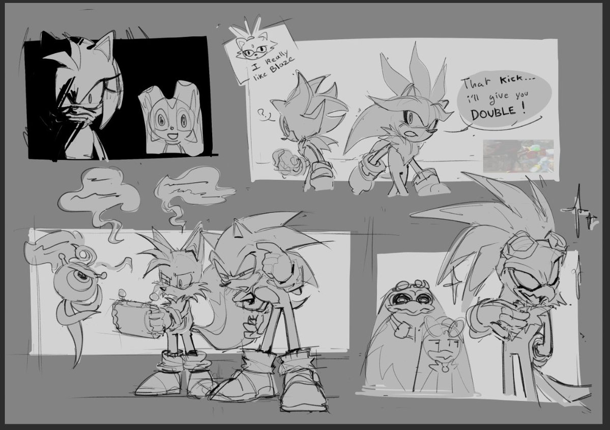 _Aiither's tweet image. Felt like drawing more Sonic