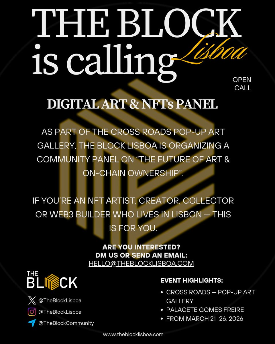 The Block Lisboa | Crypto Hub (@TheBlockLisboa) / Posts / X