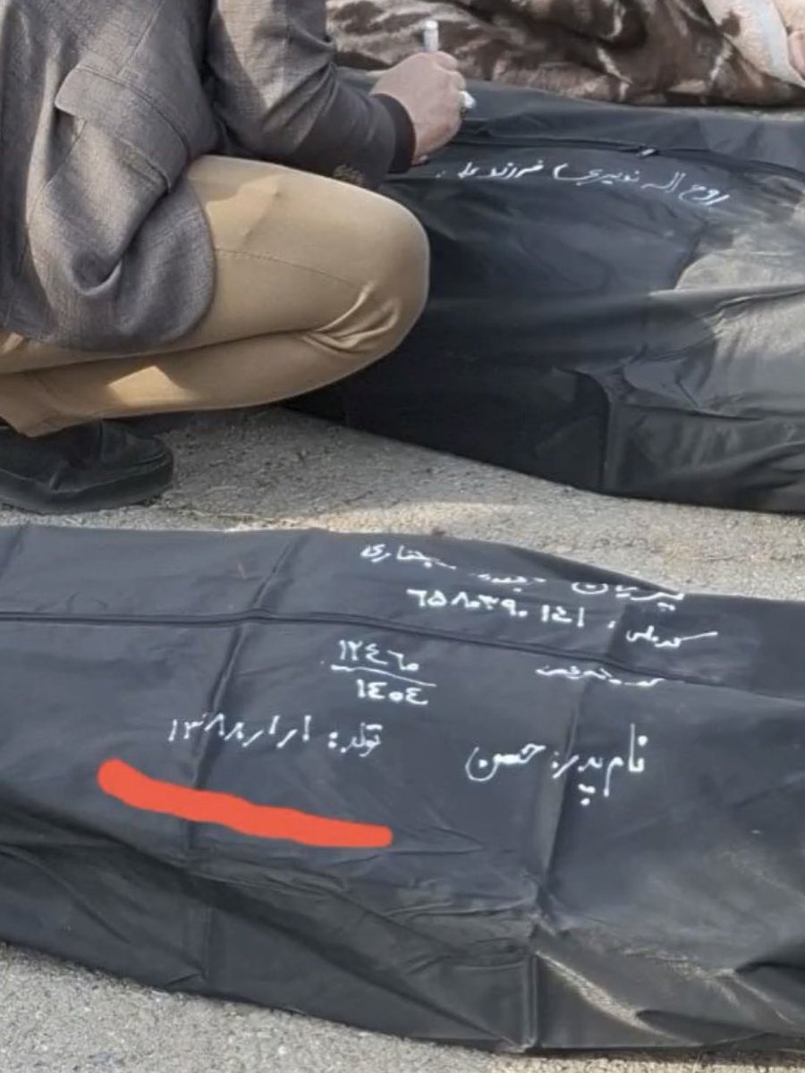 longlosthills's tweet image. EVERY HOUR another CHILD DIES.

Leaked photo from Kahrizak morgue: thousands of defenseless protesters’ bodies piled up, unarmed civilians murdered by the regime. The tag on this one: 1388, born in 2009. 
This crime against humanity is still ongoing. IRGC bases are legitimate…