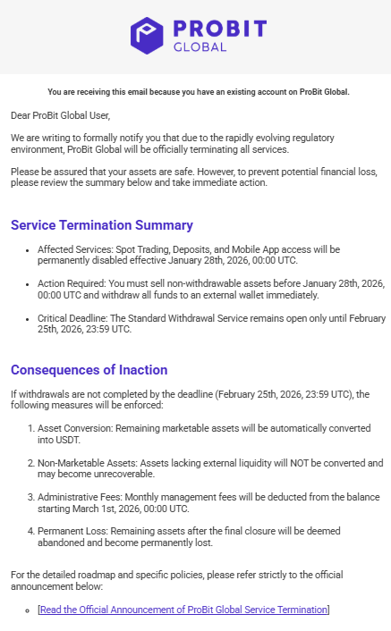 thenodefactory's tweet photo. Are you using Probit? Get your funds off ASAP.
Official Statement: https://t.co/X9i0sNsOm8 https://t.co/8slphPI0cT