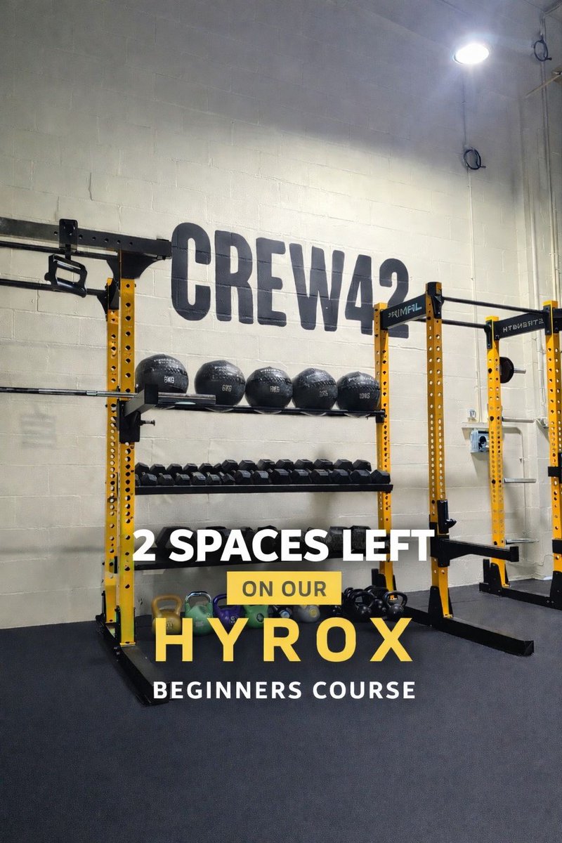goteamup.com/p/5634322-crew…

Beginners course for Hyrox! Not many out there doing this and we want everyone to feel comfortable when doing classes so we have set up this class! 

2 slots left!!