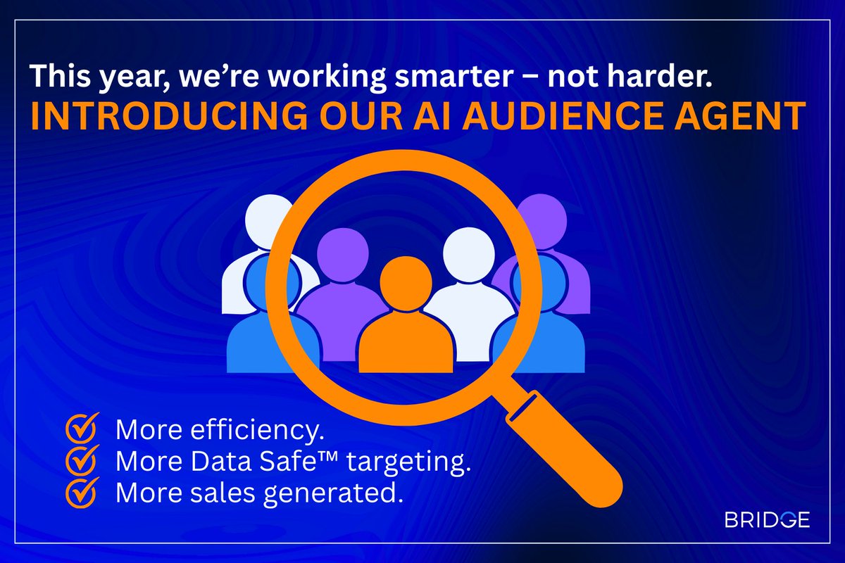 ConnectByBridge's tweet image. As AI technology continues to evolve, we're keeping up. We've developed a 3-step process to follow for assistance in building a custom audience for your business. Link in our bio to learn more about how to leverage this new tool for your business. #AI