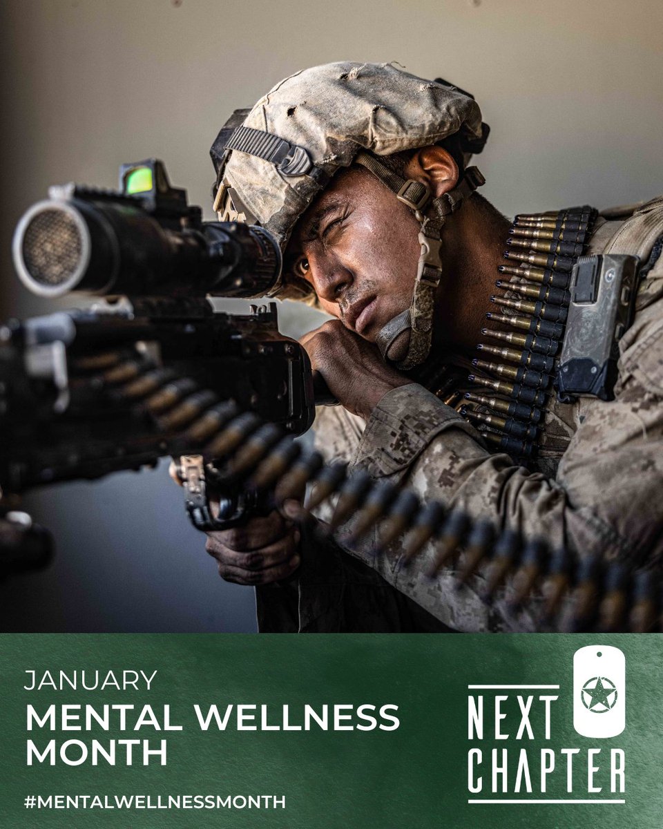 NextChapterColo's tweet image. Mental Wellness Month is a reminder that maintaining mental health is critical for every Veteran and family member. 

The appearance of U.S. Department of War (DoW) visual information does not imply or constitute DoW endorsement.