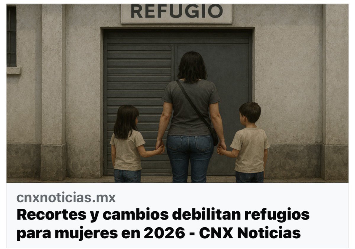 ⚠️Los cambios en el presupuesto 2026 debilitan los #refugios🏠 para mujeres víctimas de violencia, sus hijas e hijos, reducen recursos clave y generan incertidumbre operativa, poniendo en riesgo la protección de las vidas que salva esta política pública. 

is.gd/ByH562