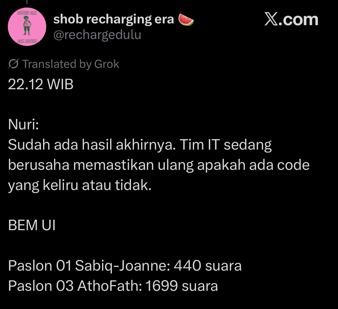 kastratofe's tweet image. Athof &amp;amp; Fathimah has officially won Pemira IKM FTUI 2025 as Ketua &amp;amp; Wakil Ketua BEM UI 2026.