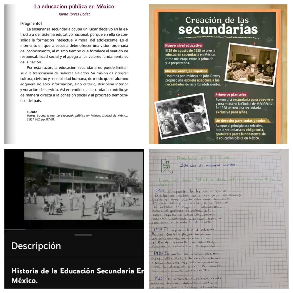 cuauhtemoc_prim's tweet image. Dentro de las actividades propuestas por la #SEPMx  dentro de los #MaratonesPorLaLectura, #100añosdeeducacionsecundaria, los alumnos de quinto y sexto  realizaron la lectura en voz alta "La educacion publica en Mexico" de Jaime Torres Bodet, para elaborar un linea del tiempo.