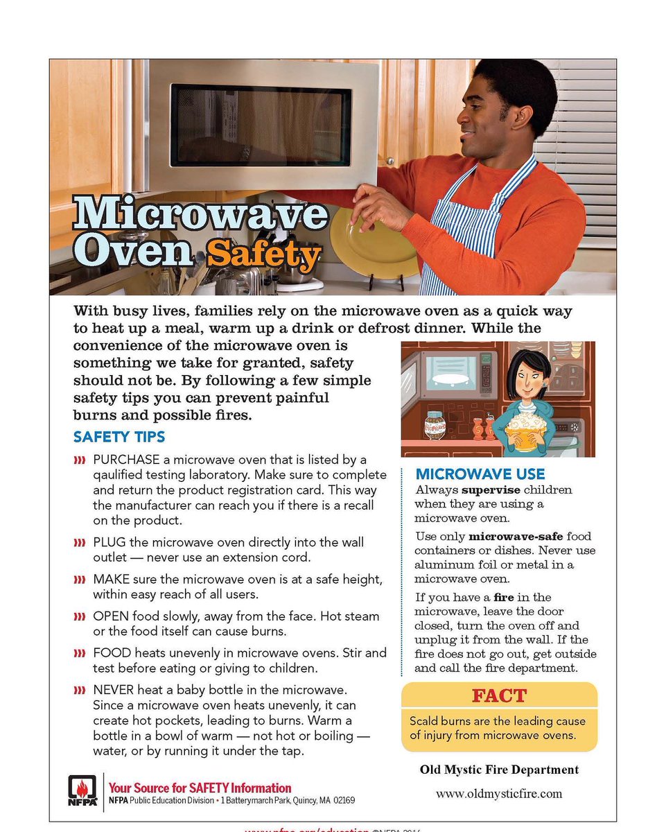 SMWesterly's tweet image. Since it's fast &amp;amp; convenient, microwaves are often used to heat up a meal or drink, defrost dinner &amp;amp; more! But they also cause serious burns and home fires each year. Stay safe while using these handy appliances with these safety tips. #firesafety #TuesdayTips #StaySafe #home