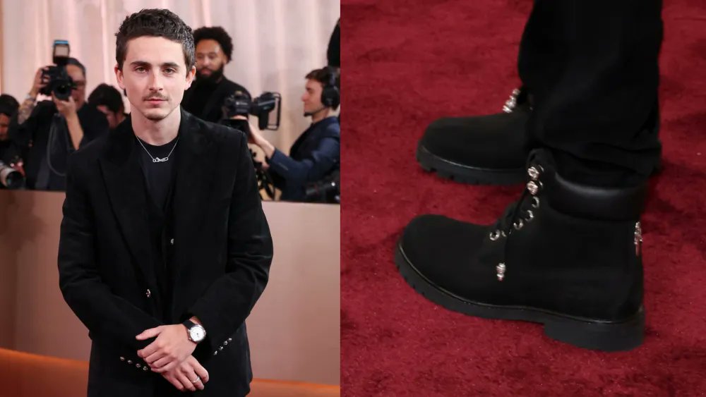 GrayRizzy's tweet image. I think #TimotheeChalamet is a helluva talent out of #NYC but he can keep those #Timbs x #ChromeHearts crossovers. I hope they are a 1 of 1 production. 😂

#goldenglobes #martysupreme