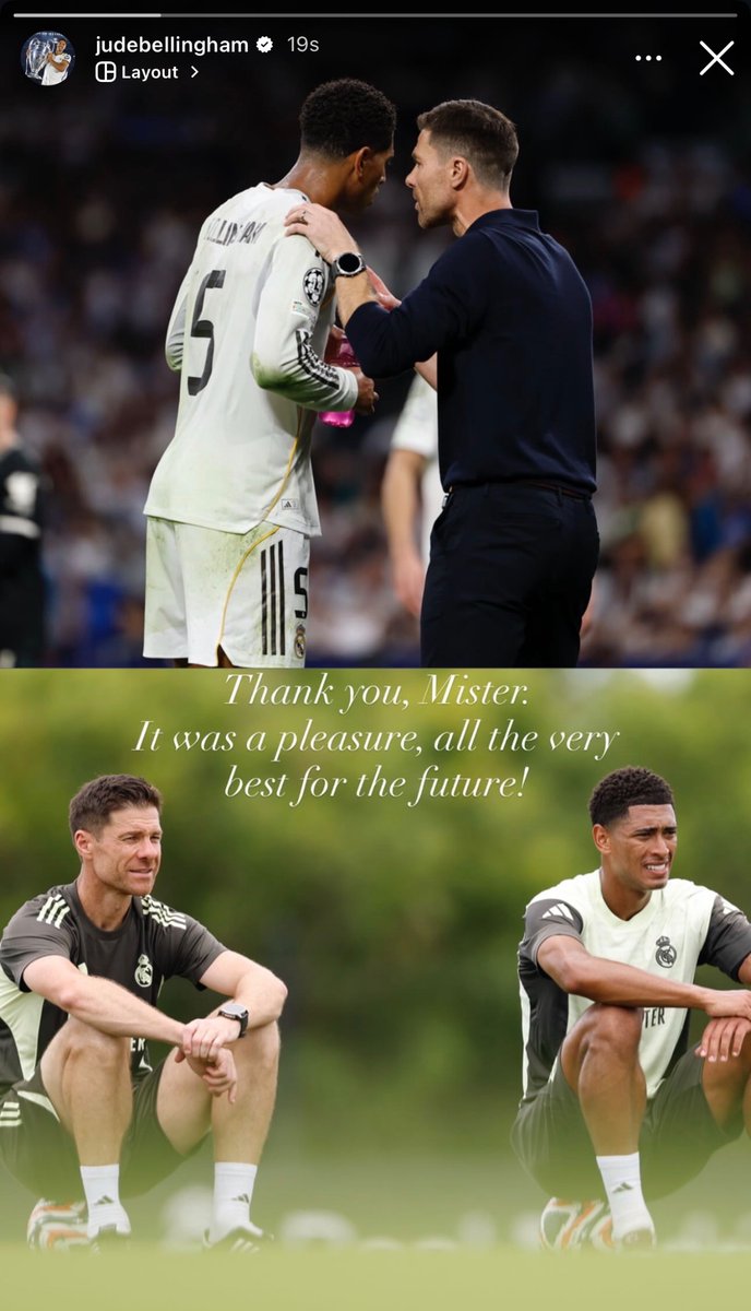 TouchlineX's tweet image. 📲 𝗡𝗘𝗪: Jude Bellingham on Instagram:

"Thank you, Mister. It was a pleasure, all the very best for the future."