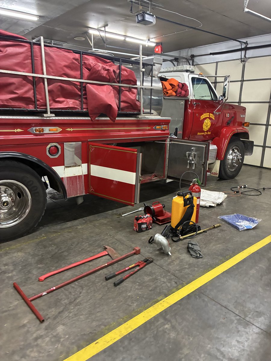 FirePembroke's tweet photo. Yesterday evening, members completed our annual training on Blood Borne Pathogens as well as an equipment inventory for our apparatus. #pembrokefire https://t.co/4idbopxu8p