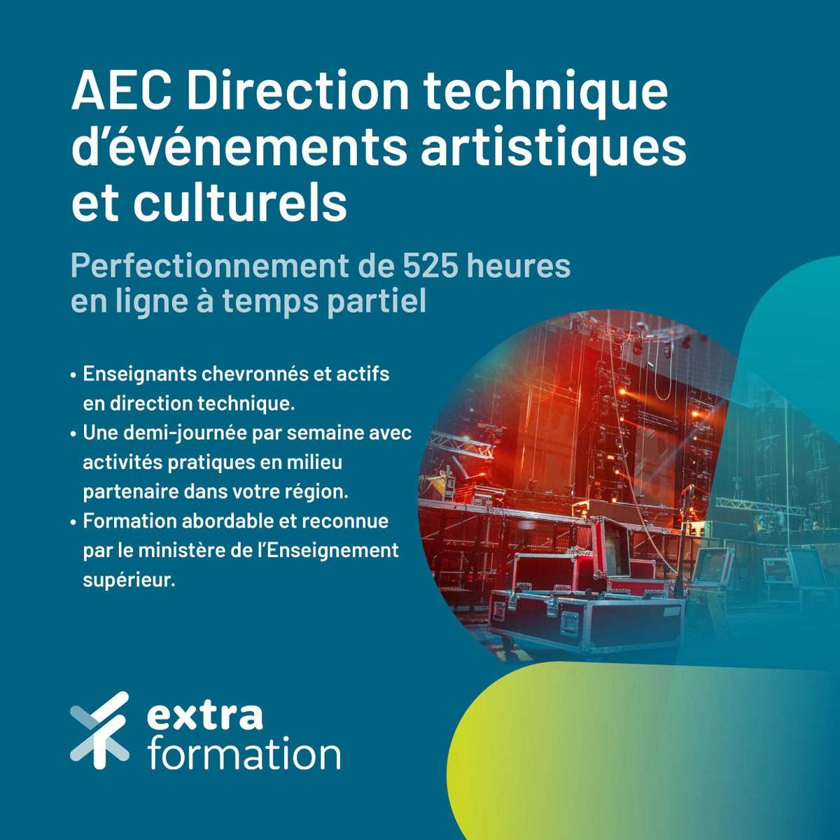 FormContCLP's tweet image. Direction technique d'événements artistiques et culturels - départ la semaine du 23 mars 2026 en ligne.

Importante séance d'information gratuite le 19 janvier 2026 à 19h  - inscription requise
cegeplapocatiere.zoom.us/meeting/regist…
