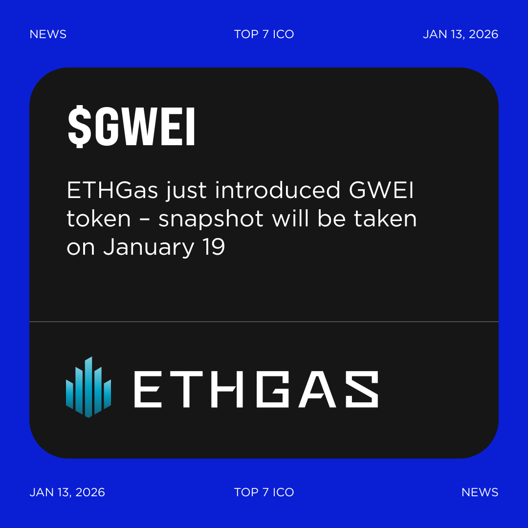 ⛽️ ETHGas just introduced $GWEI token – Airdrop snapshot will be taken on  January 19 @ETHGasFNDN has introduced $GWEI, the governance token powering  ETHGas and the first infrastructure layer for a realtime,