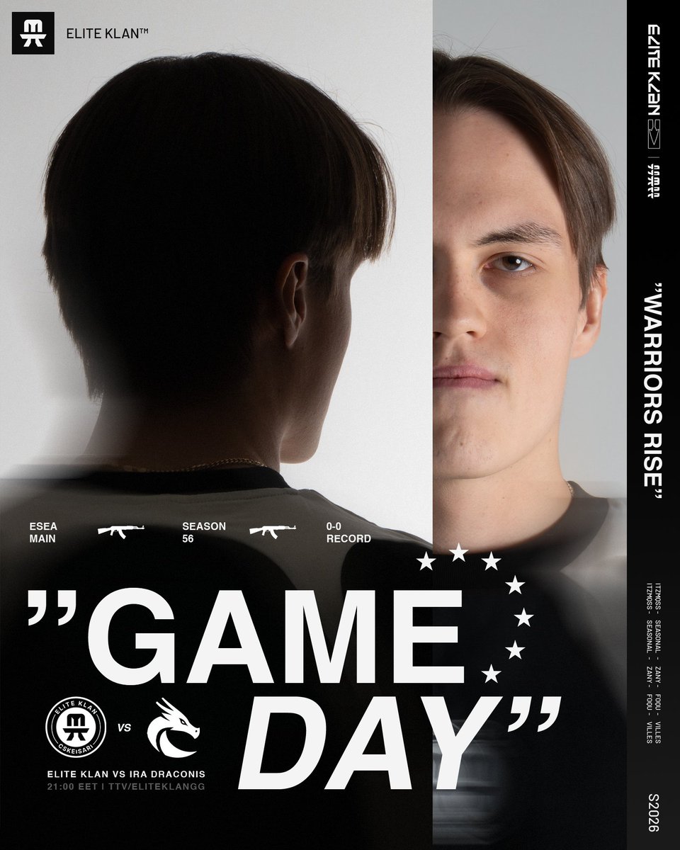 eliteklangg's tweet image. THE @ESEA SEASON IS BACK 🤩

Our journey begins against IRA Dracons at 21:00 EET 🕘

Watch the action on /eliteklangg with @wAlysteri 📺