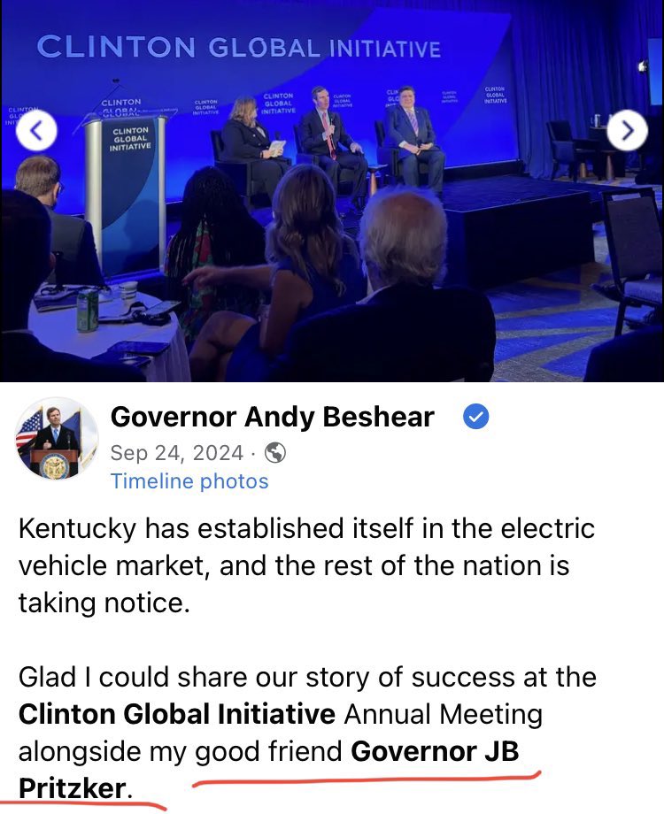 Smokahontas2024's tweet image. Hey Kentucky, wake up! Your “nice guy” Gov. Andy Beshear is chilling with Bill Clinton (Epstein’s frequent flyer and subpoena-dodger) and Alex Soros (married to Huma Abedin, tied to Weiner’s laptop nightmare). Pizzagate vibes, Haiti kids vanishing, Clinton Foundation “millions”…