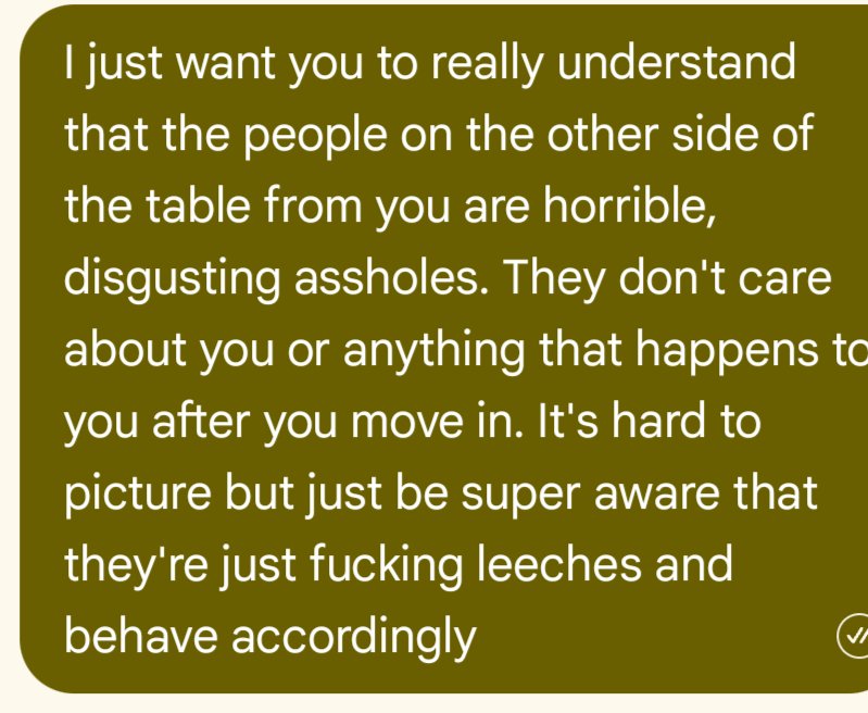 Giving a client my unvarnished assessment of house flippers for a place he's considering buying