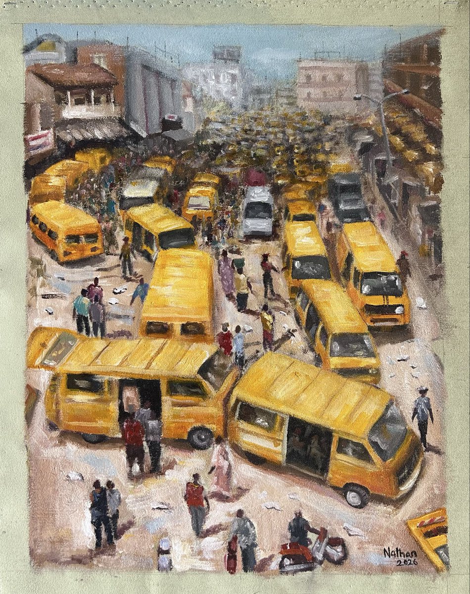 First painting of 2026
"A normal day in lagos"